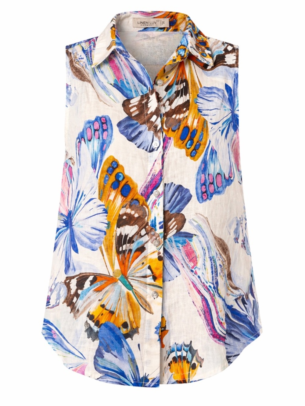 Linen Luv Italy Linen Butterfly Top XL NWT